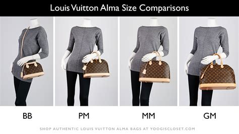 lv alma bb size in cm|lv alma size comparison.